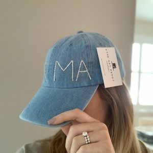 MAMA and MINI baseball hat set Swarovski crystal